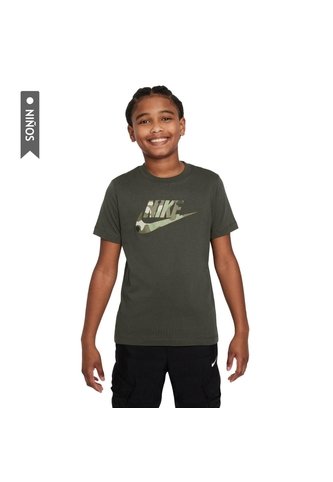 Camiseta Nike K Nsw Tee Club Ssnl Camo Niño-Verde Nike