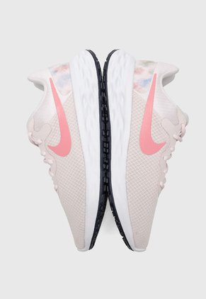 Tenis Running Rosa-Coral-Blanco Nike Revolution 6 NN Premium