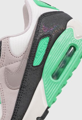 Tenis Lifestyle Marfil-Negro-Verde Nike Air Max 90