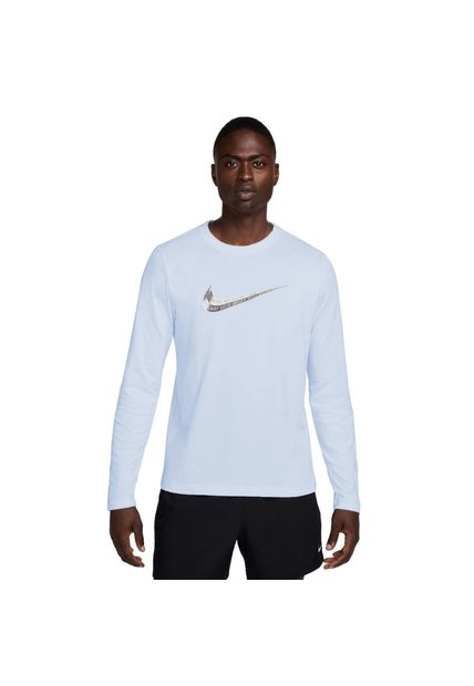 Camiseta Manga Larga Nike Club Hombre-Azul Claro