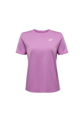 Camiseta Nike W Nsw Club Ss Tee Mujer-Morado