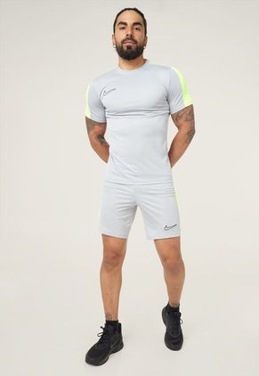Pantaloneta Gris-Amarillo Neón-Negro Nike Dri-FIT Academy