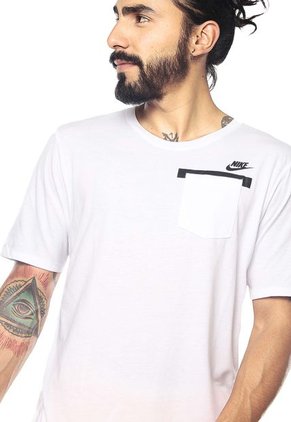 Camiseta Blanca Nike Tee-Badlands Pkt Drp Hem 