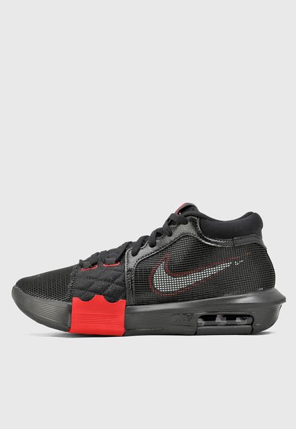 Tenis Basketball Negro-Rojo-Blanco NIKE LeBron Witness 8