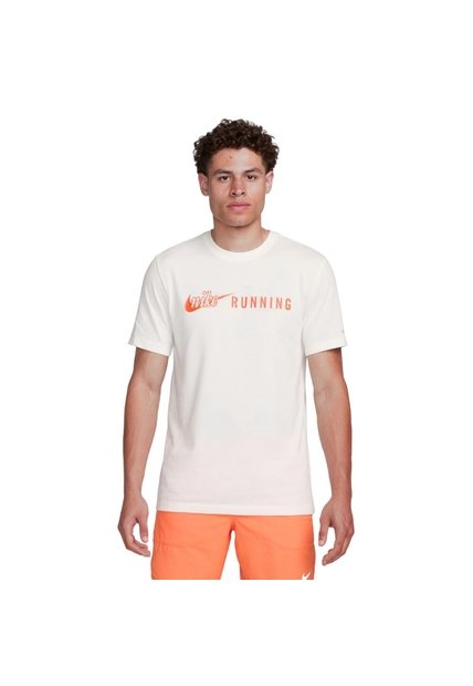 Camiseta Nike Dri Fit Tee Run-Blanco