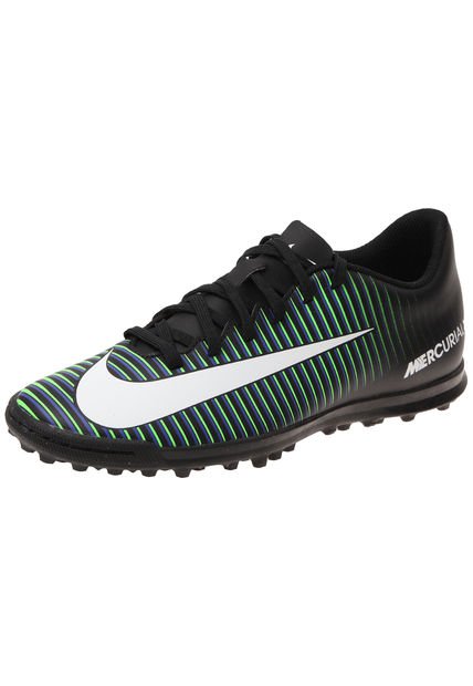 Fútbol  Negro-Verde-Blanco Nike Mercurialx Vortex III Tf