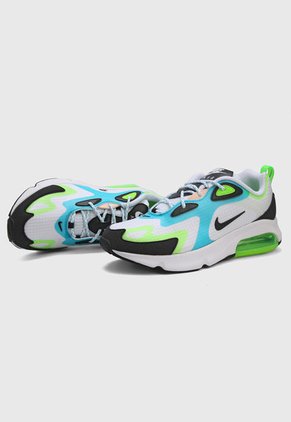 Tenis Lifestyle Blanco-Verde-Negro-Azul Nike Air Max 200 Se
