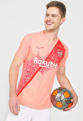 Camiseta Rosa-Rojo Nike FC Barcelona Vapor Match Third