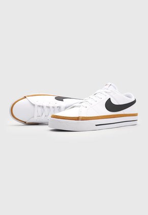 Tenis Lifestyle Blanco-Negro-Café Nike Court Legacy NN