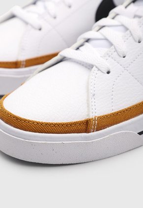 Tenis Lifestyle Blanco-Negro-Café Nike Court Legacy NN
