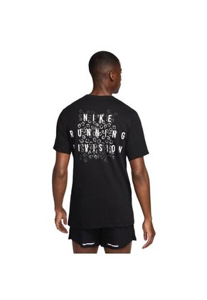 Camiseta Nike Tee Run Division Fa24-Negro