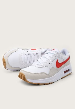 Tenis Lifestyle Blanco-Beige-Rojo Nike Air Max SC