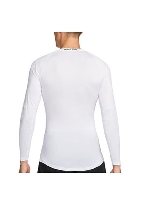 Camiseta Nike Pro Manga Larga-Blanco