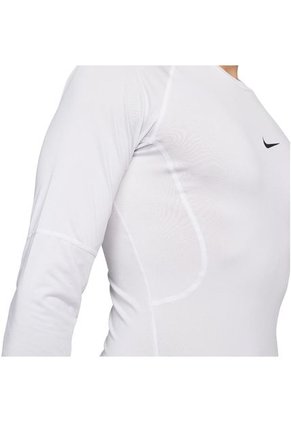 Camiseta Nike Pro Manga Larga-Blanco