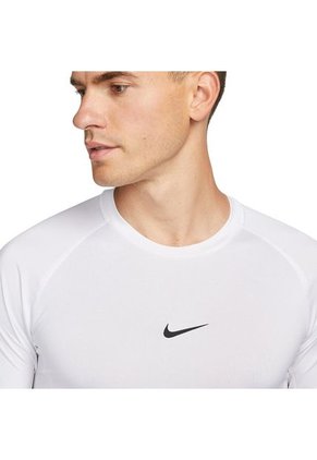 Camiseta Nike Pro Manga Larga-Blanco