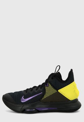 Tenis Basketball Negro-Amarillo-Morado Nike LeBron Witness 4