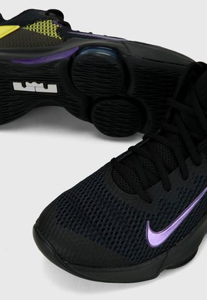 Tenis Basketball Negro-Amarillo-Morado Nike LeBron Witness 4