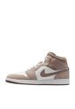 Tenis Nike Air Jordan 1 Mid Hombre-Blanco/Café de Nike