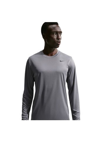 Camiseta Manga Larga Nike M Df Tee Std Ls Flex Hombre-Gris Nike
