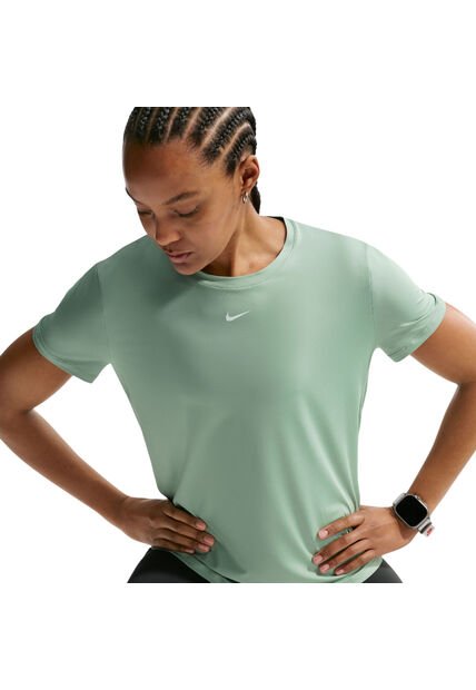 Camiseta Nike W One Classic Df Ss Top Mujer-Verde