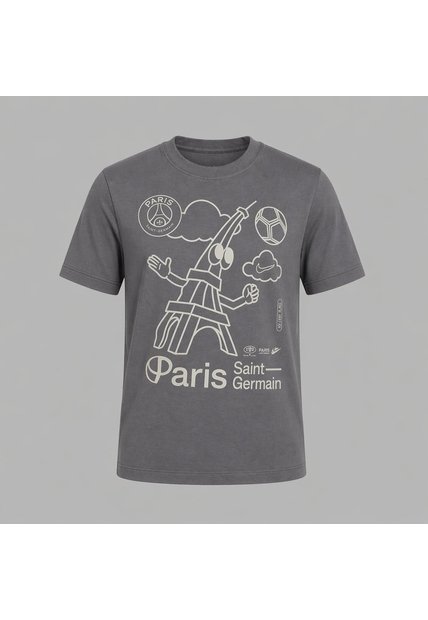 Camiseta Nike Niño Paris Saint-Germain U Ss Air 2026/27 - Gris - Fútbol | Uso Casual Y Entrenamiento