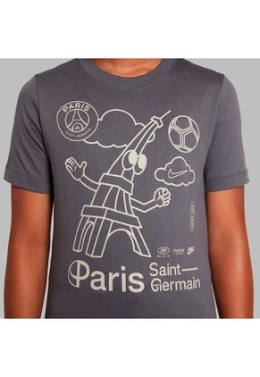 Camiseta Nike Niño Paris Saint-Germain U Ss Air 2026/27 - Gris - Fútbol | Uso Casual Y Entrenamiento
