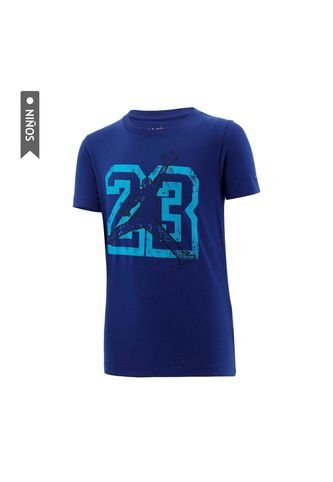 Camiseta Nike 23 Jumpman Ss Te Niños-Azul Nike