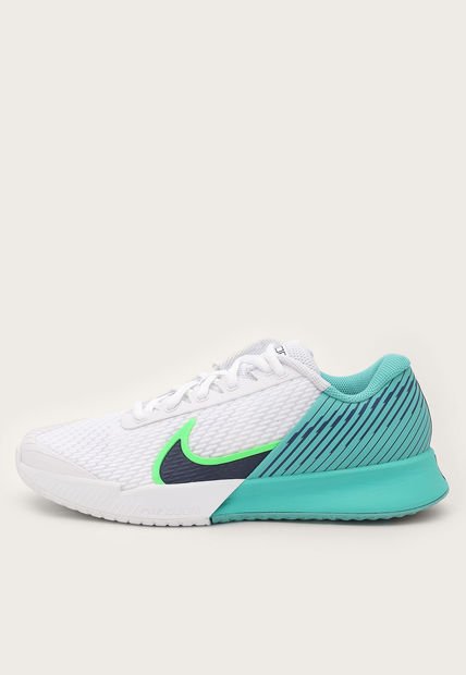 Tenis para Tennis Blanco-Turquesa-Verde Neón Nike Zoom Vapor Pro 2