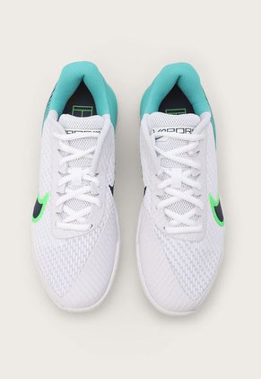Tenis para Tennis Blanco-Turquesa-Verde Neón Nike Zoom Vapor Pro 2