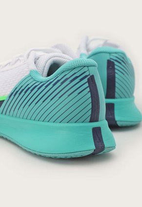 Tenis para Tennis Blanco-Turquesa-Verde Neón Nike Zoom Vapor Pro 2