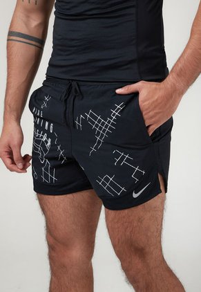 Pantaloneta Negro-Blanco Nike Dri-FIT Stride Run Division