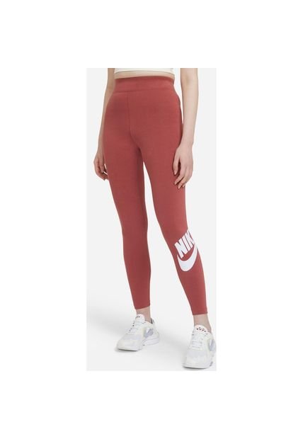 Pantalón Sudadera Mujer Nike Essntl Lggng Futura Hr Naranja Claro