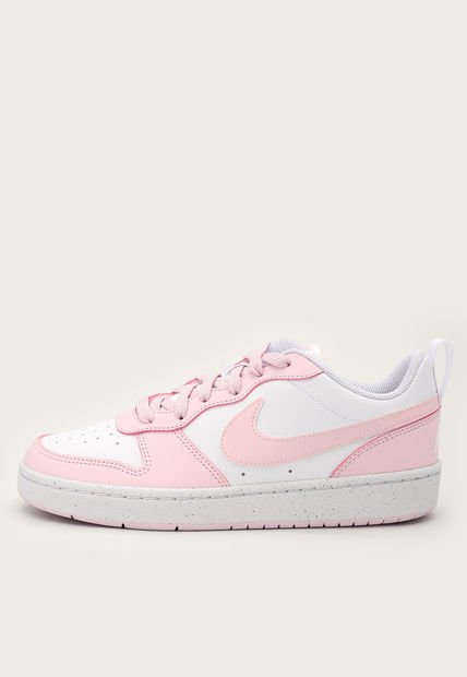 Tenis Lifestyle Blanco-Rosa Nike Kids Court Borough Low Recraft (GS)