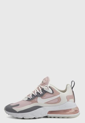 Tenis Lifestyle Rosa-Beige-Gris Nike Air Max 270 React Plum Chalk Stone