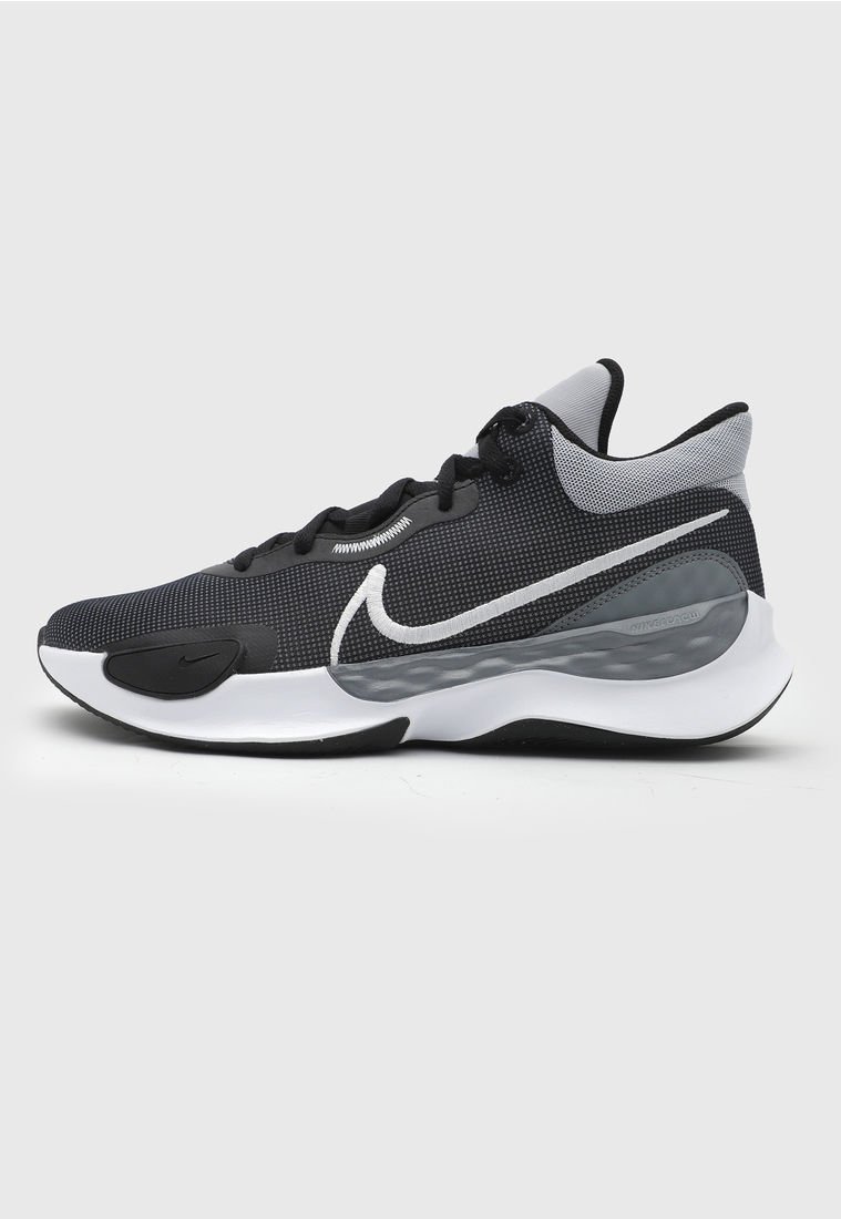 tenis nike gris con negro