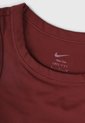 Camiseta Manga Sisa Training NIKE One Fitted Borgoña de Nike