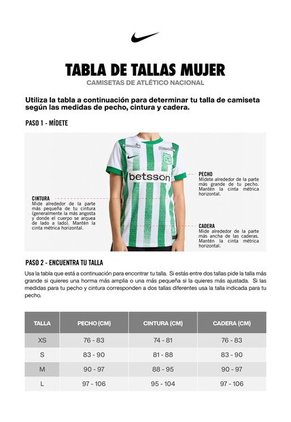 Camiseta Mujer Fútbol Nike Atlético Nacional Local 2026 Stadium
