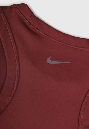 Camiseta Manga Sisa Training NIKE One Fitted Borgoña
