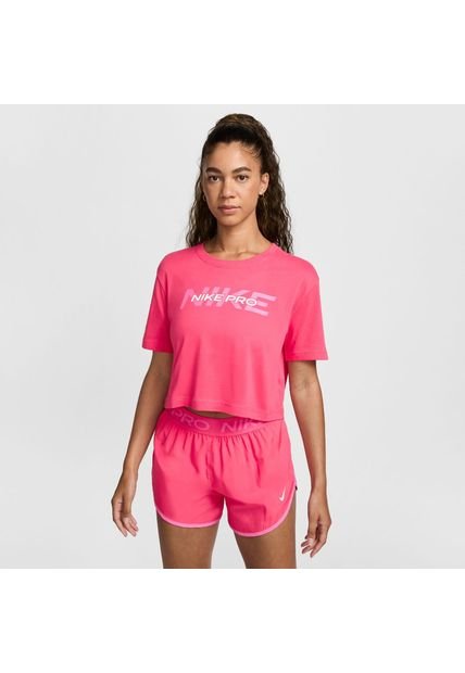 Camiseta Mujer Nike Pro Rosa