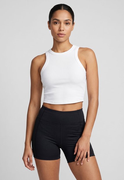 Camiseta Manga Sisa Training NIKE One Fitted Blanco