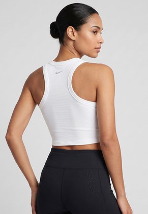 Camiseta Manga Sisa Training NIKE One Fitted Blanco