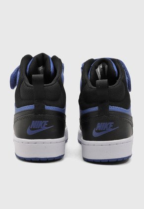 Tenis Lifestyle Azul-Negro-Blanco Nike Court Borough Mid 2 Big Kids'