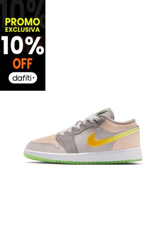 Tenis Unisex Niño Air Jordan 1 Low Sneaker School Gris Nike