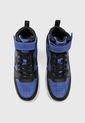 Tenis Lifestyle Azul-Negro-Blanco Nike Court Borough Mid 2 Big Kids' de Nike