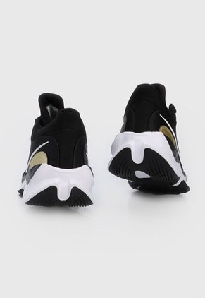 Tenis Basketball Negro-Blanco-Dorado Nike Renew Elevate III