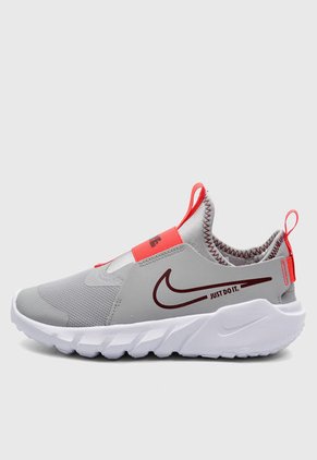 Tenis Running Gris-Blanco-Rojo Nike Kids Flex Runner 2