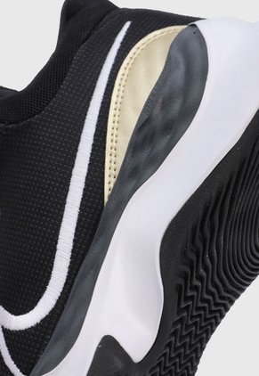 Tenis Basketball Negro-Blanco-Dorado Nike Renew Elevate III