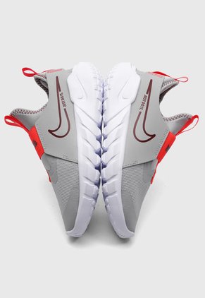 Tenis Running Gris-Blanco-Rojo Nike Kids Flex Runner 2