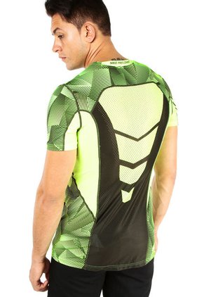 Camiseta Verde Neón-Negro Nike Hypercool Fttd Gfx Ss