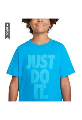 Camiseta Nike Sportswear Just Do It Wash Para Niños-Azul